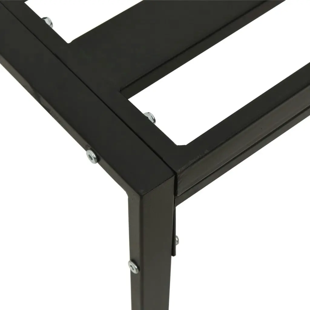 Garden Coffee Table Black 60x60x35 cm Steel 362726