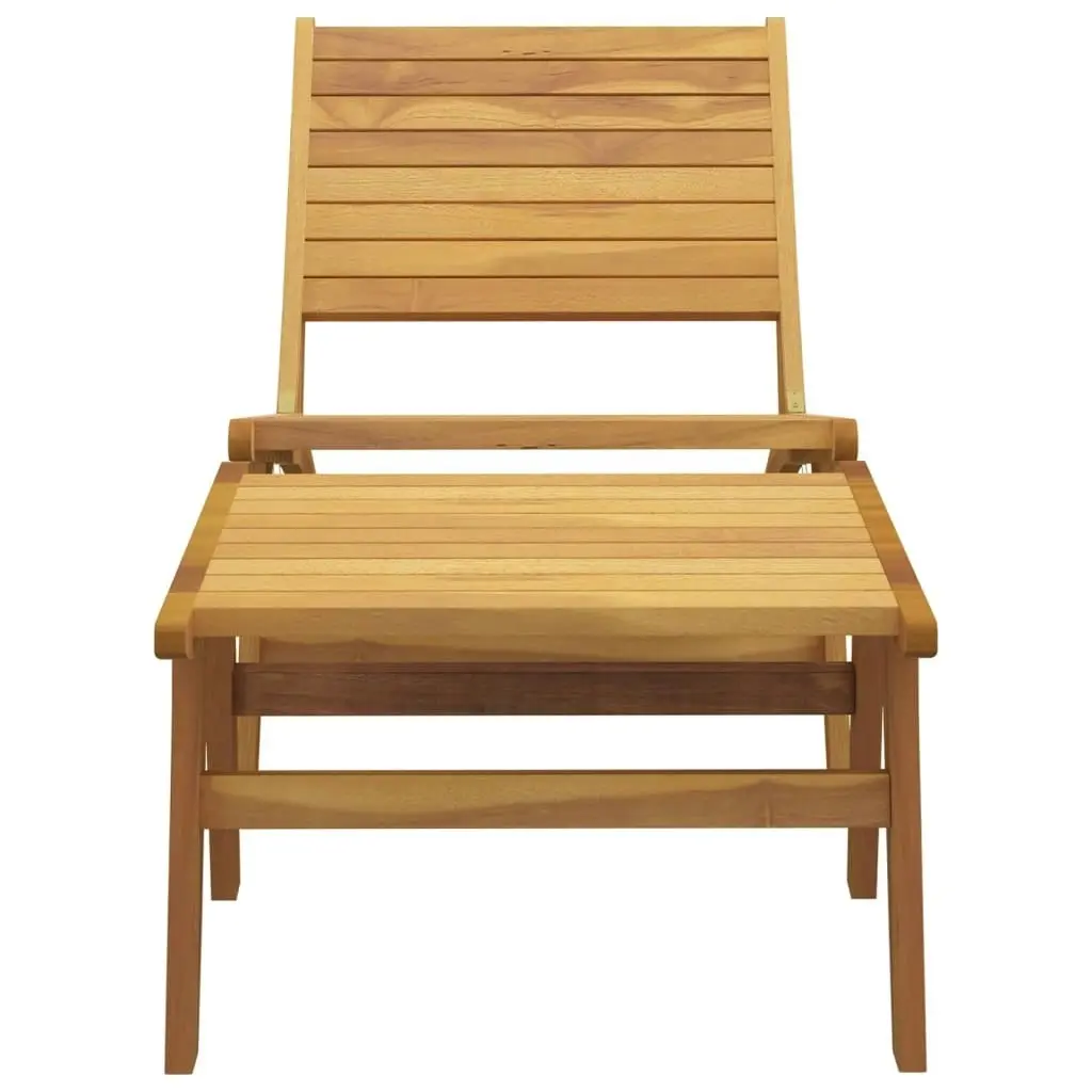 Garden Chair with Footrest Solid Wood Teak 319154