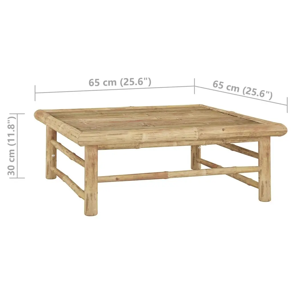 Garden Table 65x65x30 cm Bamboo 313149