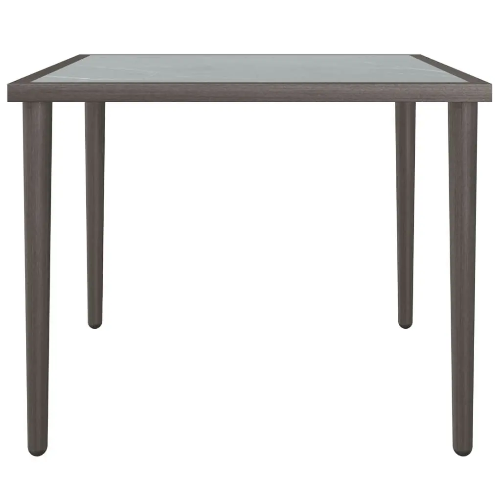 Garden Table Grey 48x48x37 cm Steel 364125