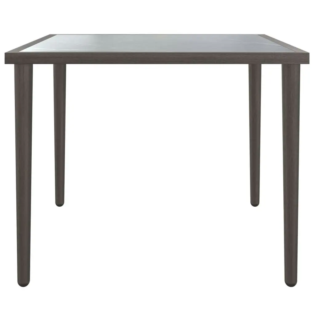 Garden Table Grey 48x48x37 cm Steel 364125