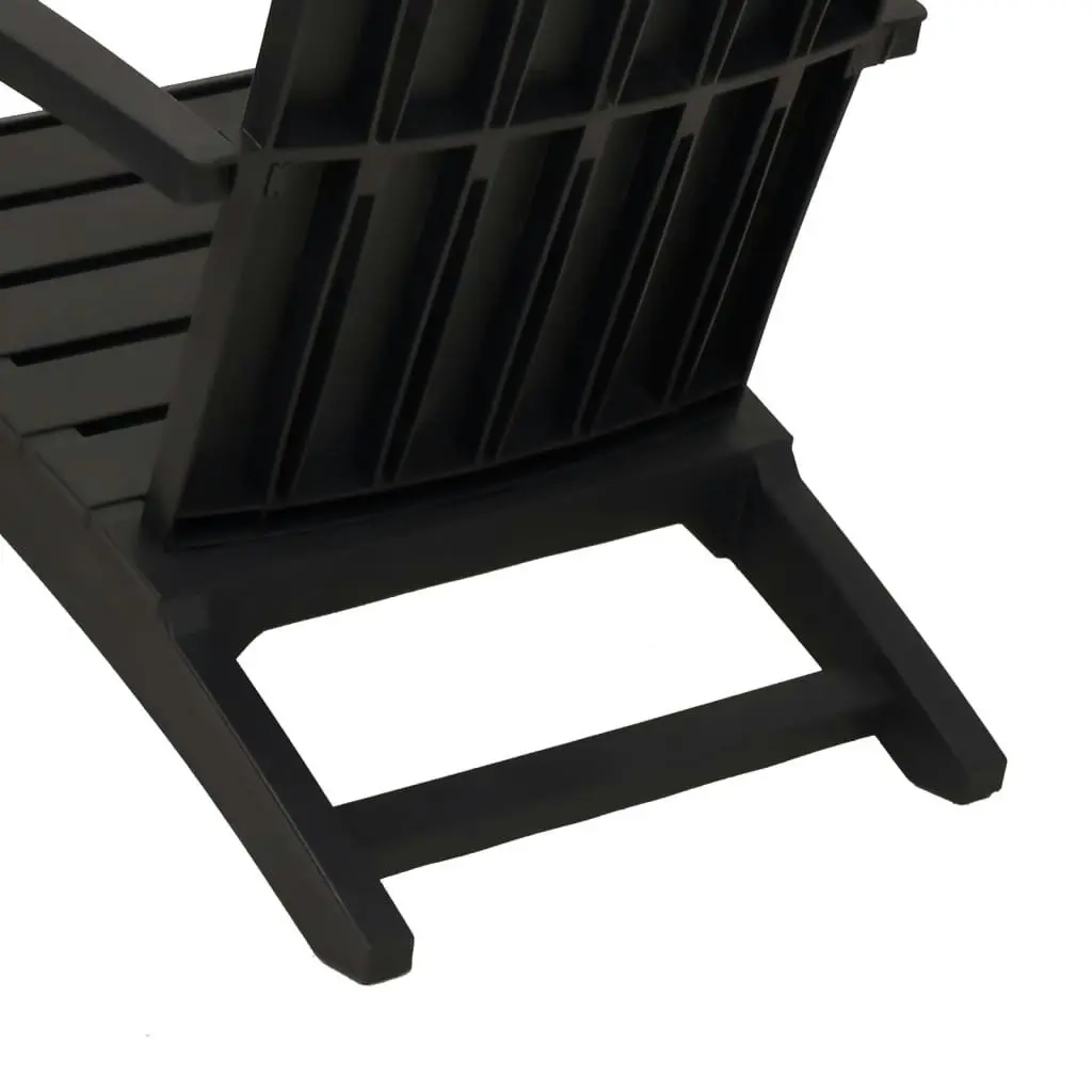 Garden Adirondack Chairs 2 pcs Black Polypropylene 364167