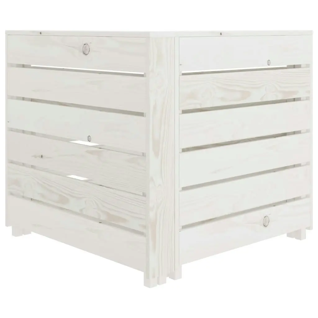 Garden Pallet Corner Sofa White Wood 313580