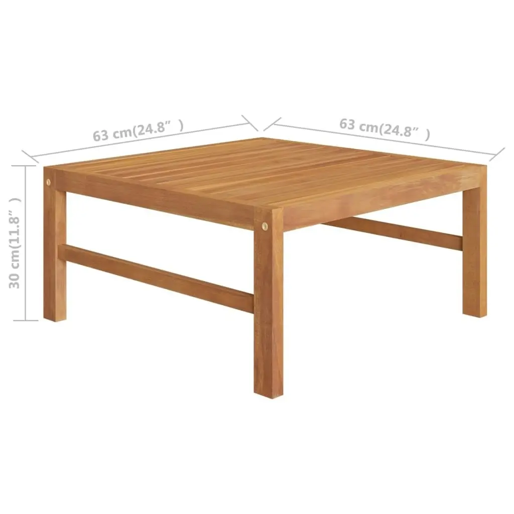 Garden Table 63x63x30 cm Solid Teak Wood 316103