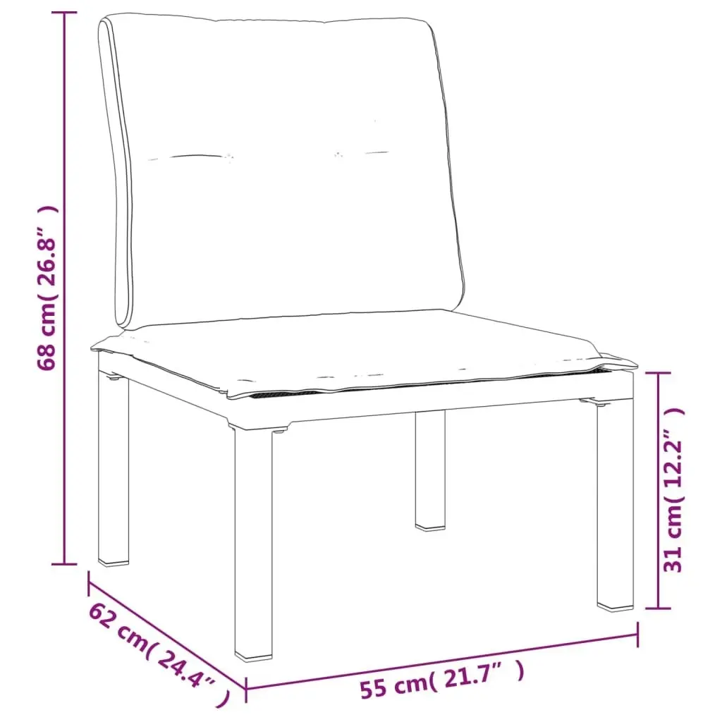 Garden Chair with Cushions Black and Grey Poly Rattan 362798