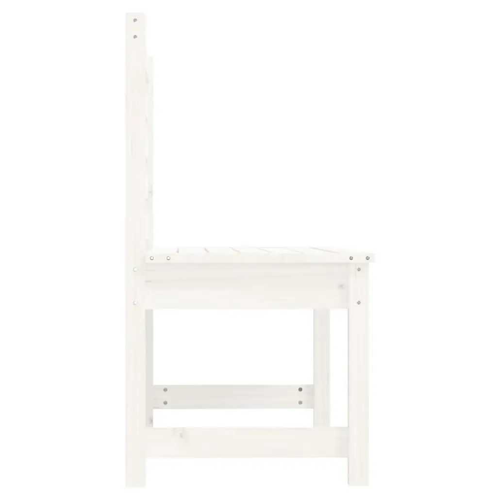 Garden Bench White 109 cm Solid Wood Pine 824033