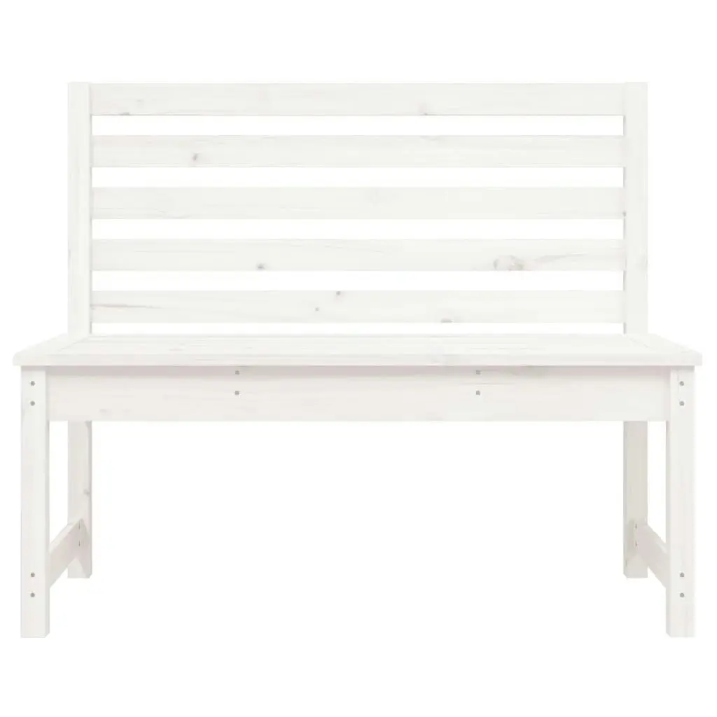 Garden Bench White 109 cm Solid Wood Pine 824033