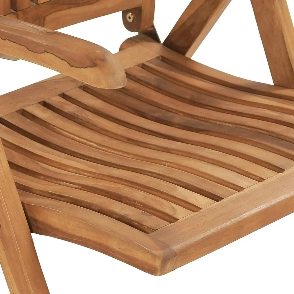 Reclining Garden Chairs 2 pcs Solid Teak Wood 48980