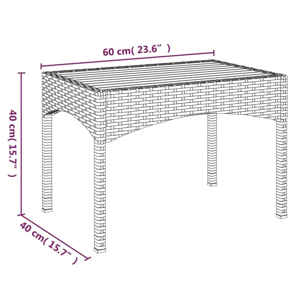 Garden Reclining Chairs 2 pcs with Table Grey Poly Rattan 319909