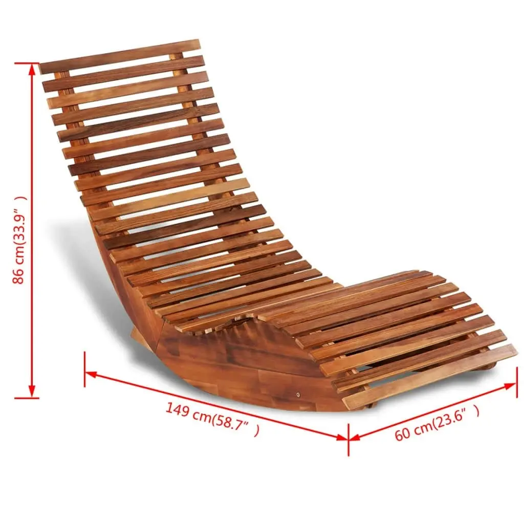 Rocking Sun Lounger Acacia Wood 42652