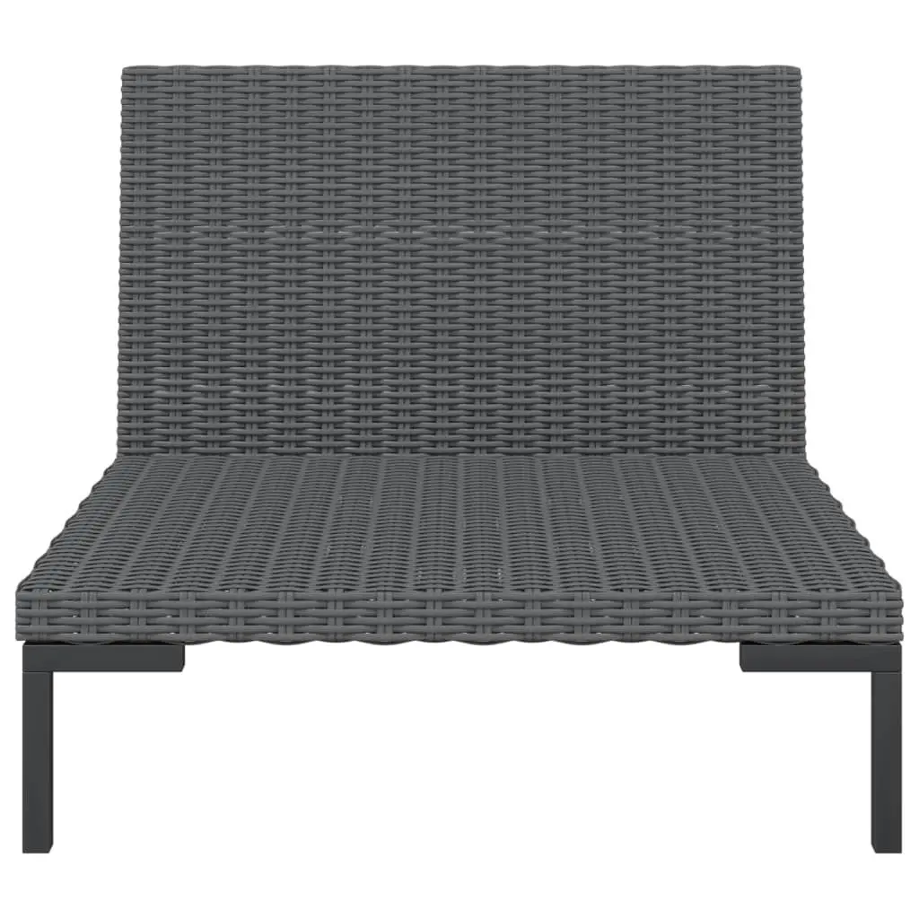 Garden Sofas 2pcs with Cushions Half Round Poly Rattan 318602