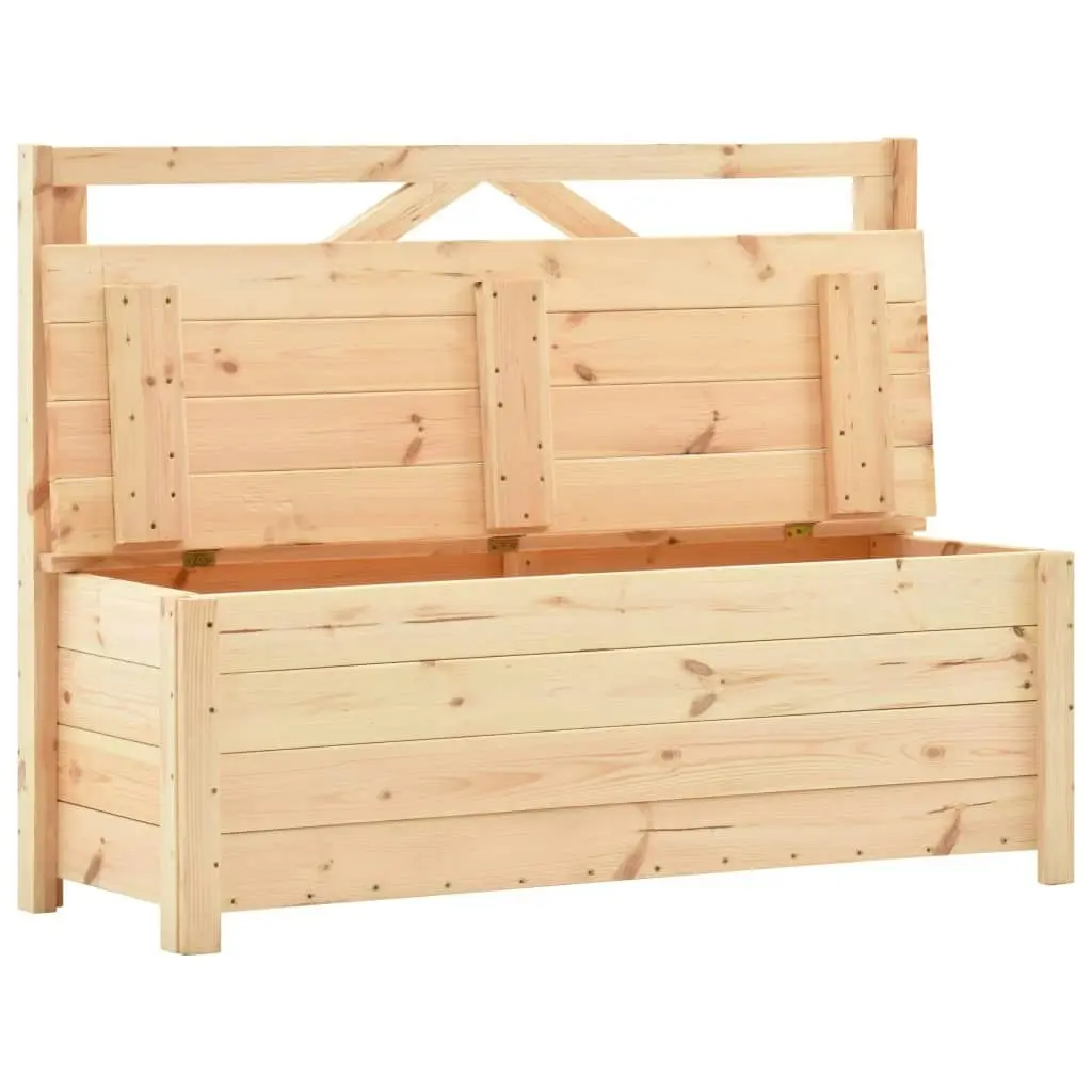 Storage Bench 120 cm Solid Pine Wood 288584