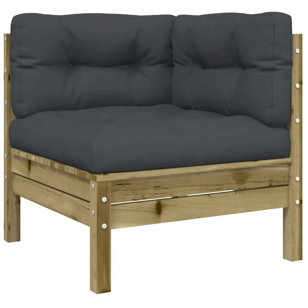 Garden Sofa with Cushions and Footstool 2-Seater 838176