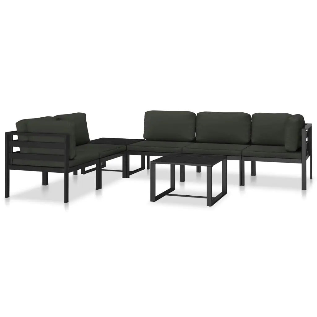 Sectional Middle Sofa with Cushions Aluminium Anthracite 49240