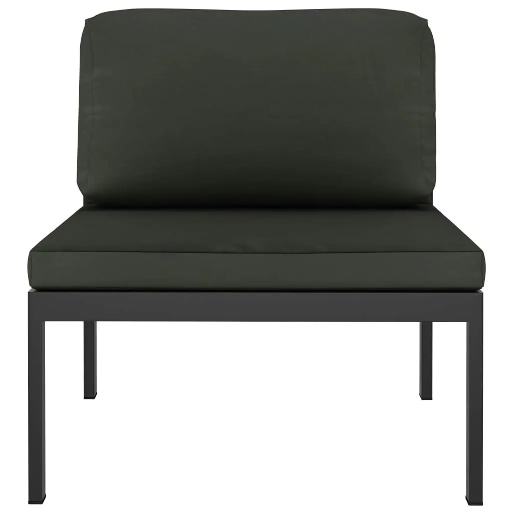 Sectional Middle Sofa with Cushions Aluminium Anthracite 49240