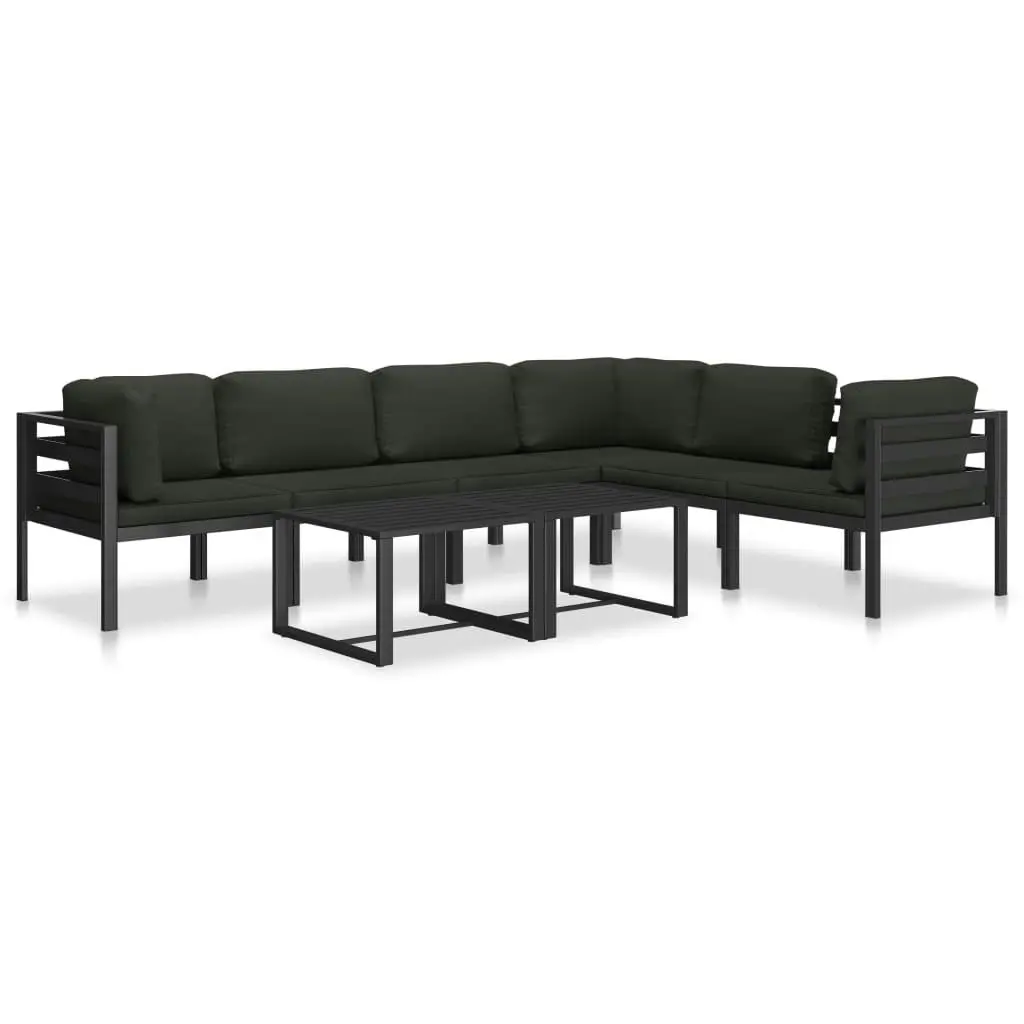 Sectional Middle Sofa with Cushions Aluminium Anthracite 49240