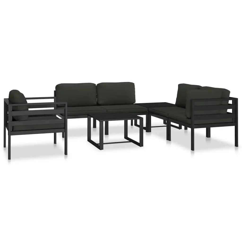 Sectional Middle Sofa with Cushions Aluminium Anthracite 49240