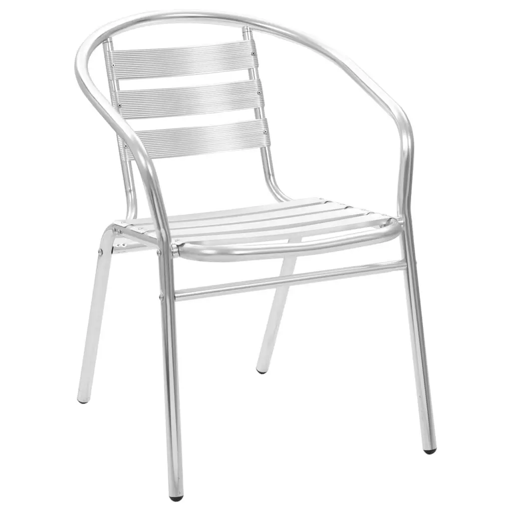 Stackable Outdoor Chairs 4 pcs Aluminium 48708