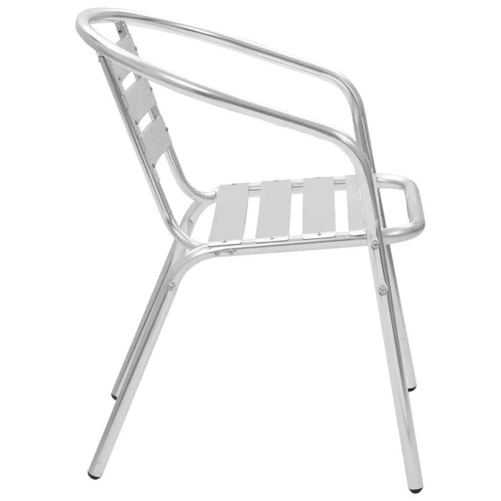 Stackable Outdoor Chairs 4 pcs Aluminium 48708