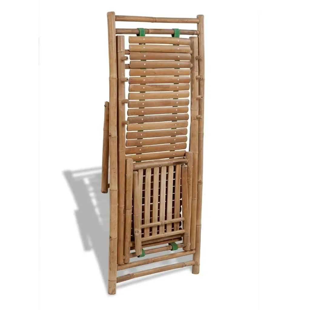 Outdoor Deck Chair with Footrest Bamboo 41492