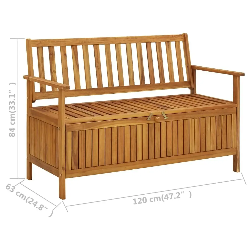 Garden Storage Bench 120 cm Solid Acacia Wood 310279