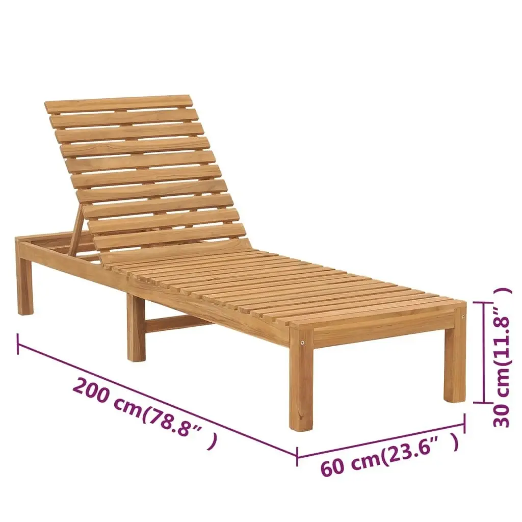 Sun Loungers 2 pcs Solid Wood Teak 3073206