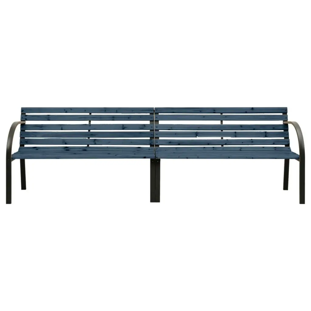 Twin Garden Bench 241 cm Solid Wood Chinese Fir Grey 317124