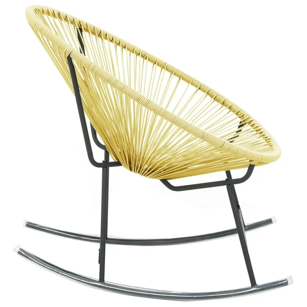 Outdoor Acapulco Chair Poly Rattan Beige 313140