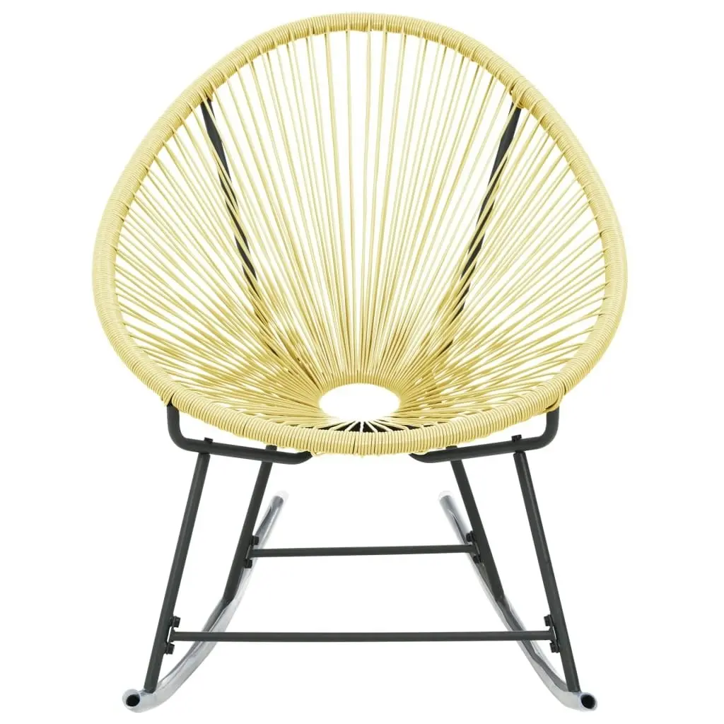 Outdoor Acapulco Chair Poly Rattan Beige 313140