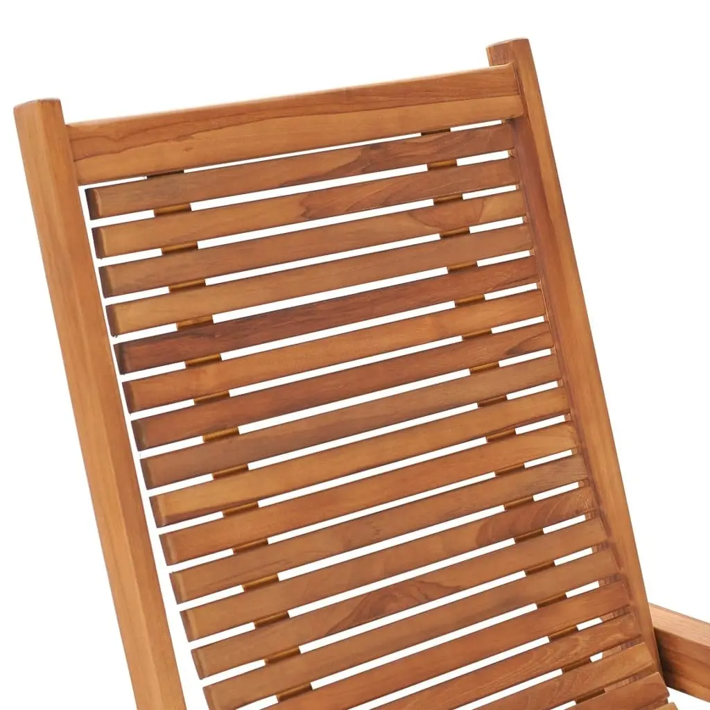 Garden Lounge Chair with Footrest Solid Teak Wood 48963