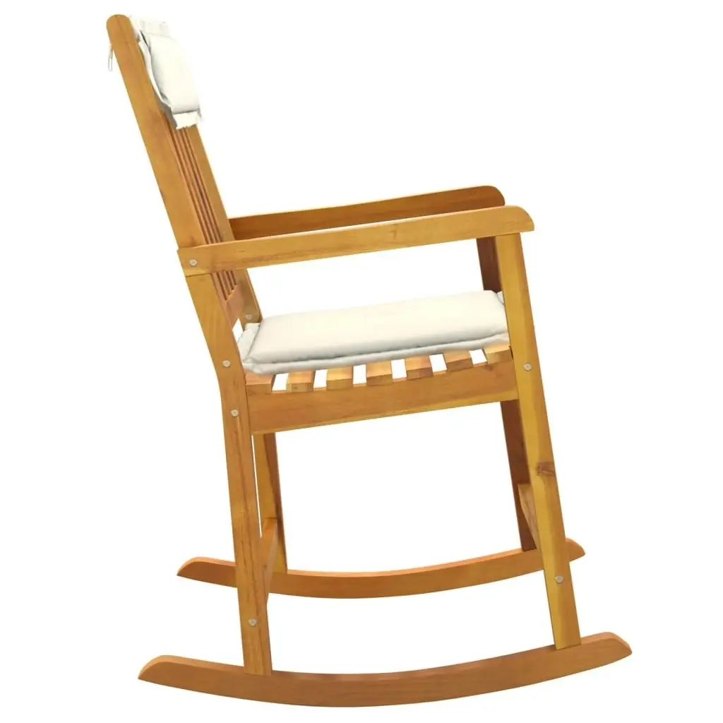 Rocking Chair with Cushions Solid Wood Acacia 360025