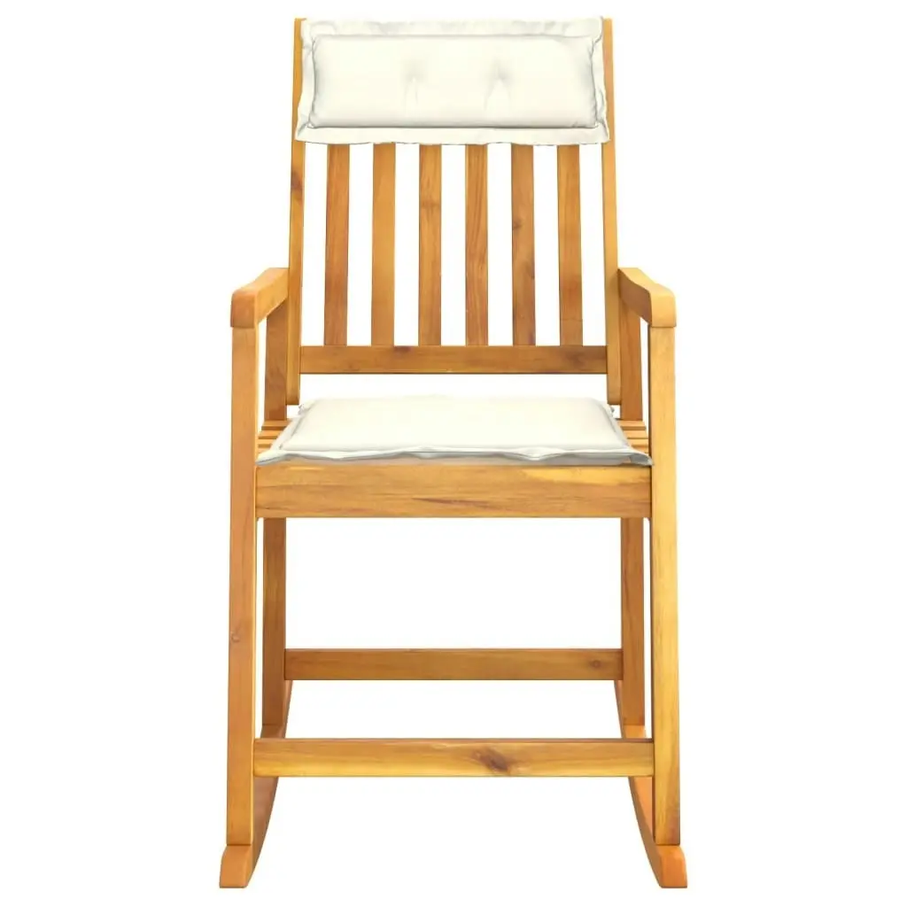 Rocking Chair with Cushions Solid Wood Acacia 360025