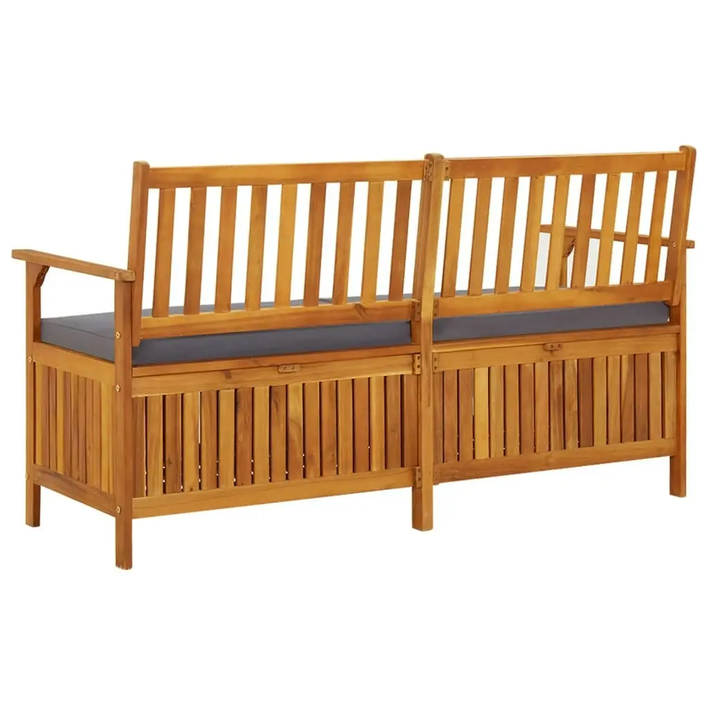 Storage Bench with Cushion 148 cm Solid Wood Acacia 316740