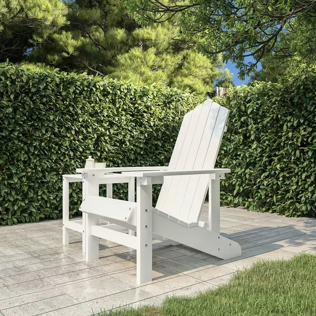 Garden Adirondack Chair HDPE White 318637