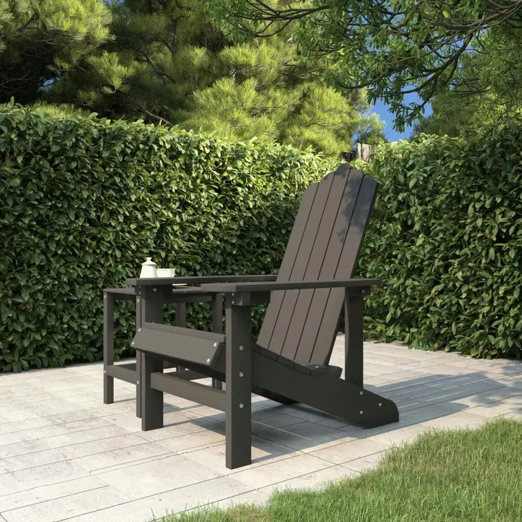 Garden Adirondack Chair HDPE Anthracite 318638