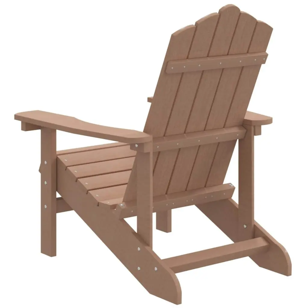 Garden Adirondack Chair HDPE Brown 318639