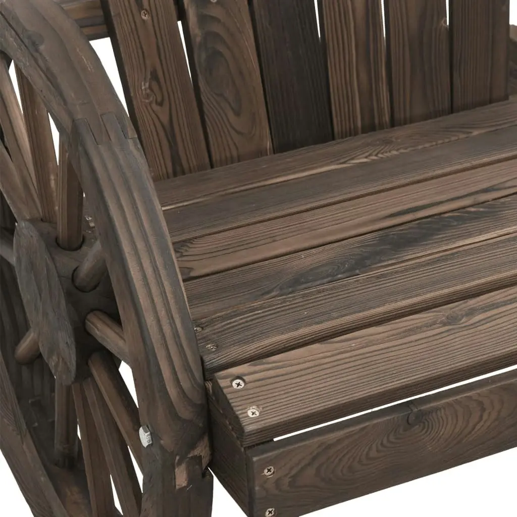 Garden Adirondack Chair 2-Seater Solid Wood Fir 365096