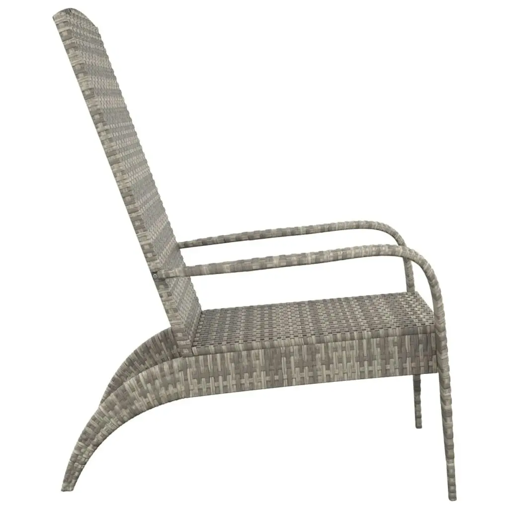 Garden Adirondack Chair Grey Poly Rattan 319695