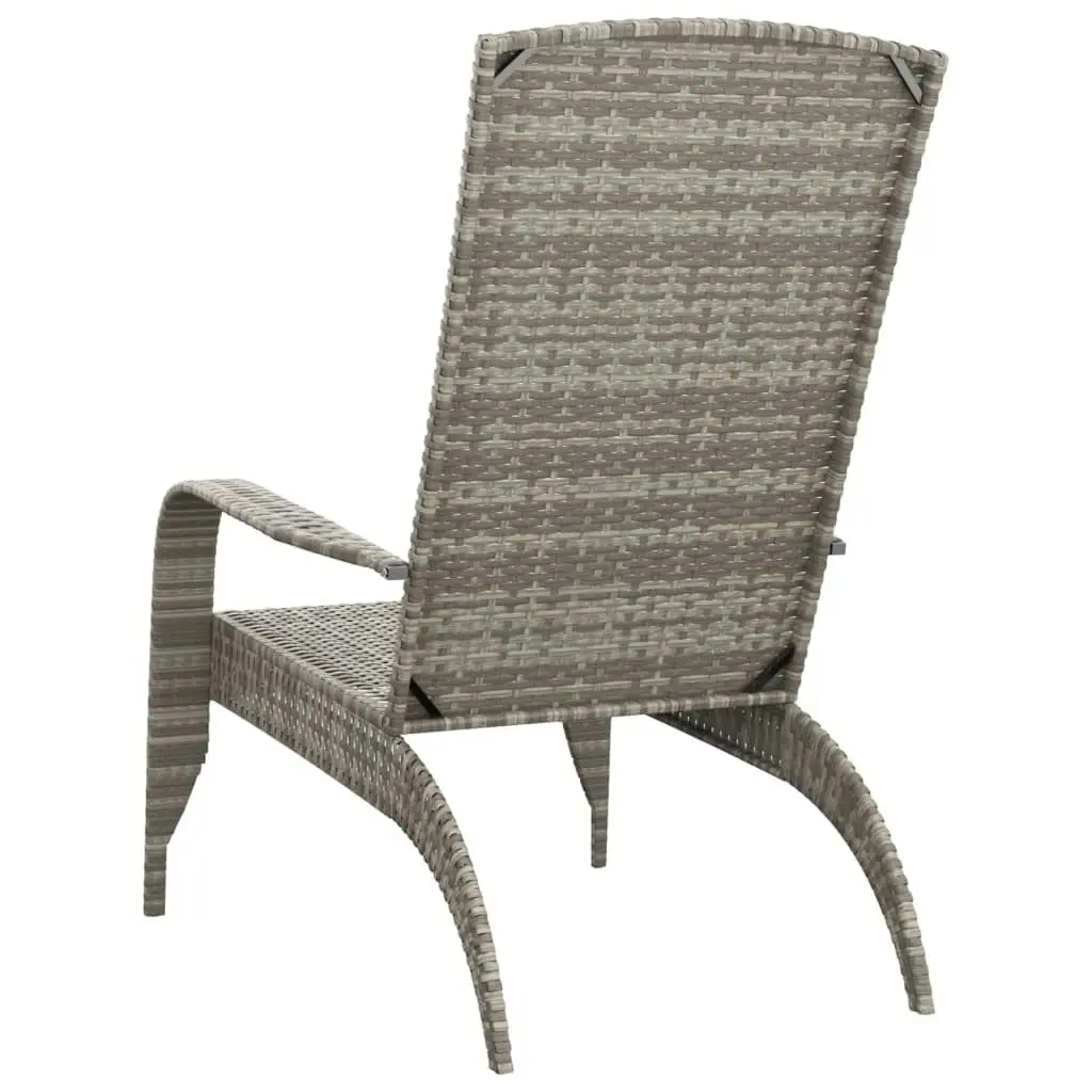 Garden Adirondack Chair Grey Poly Rattan 319695