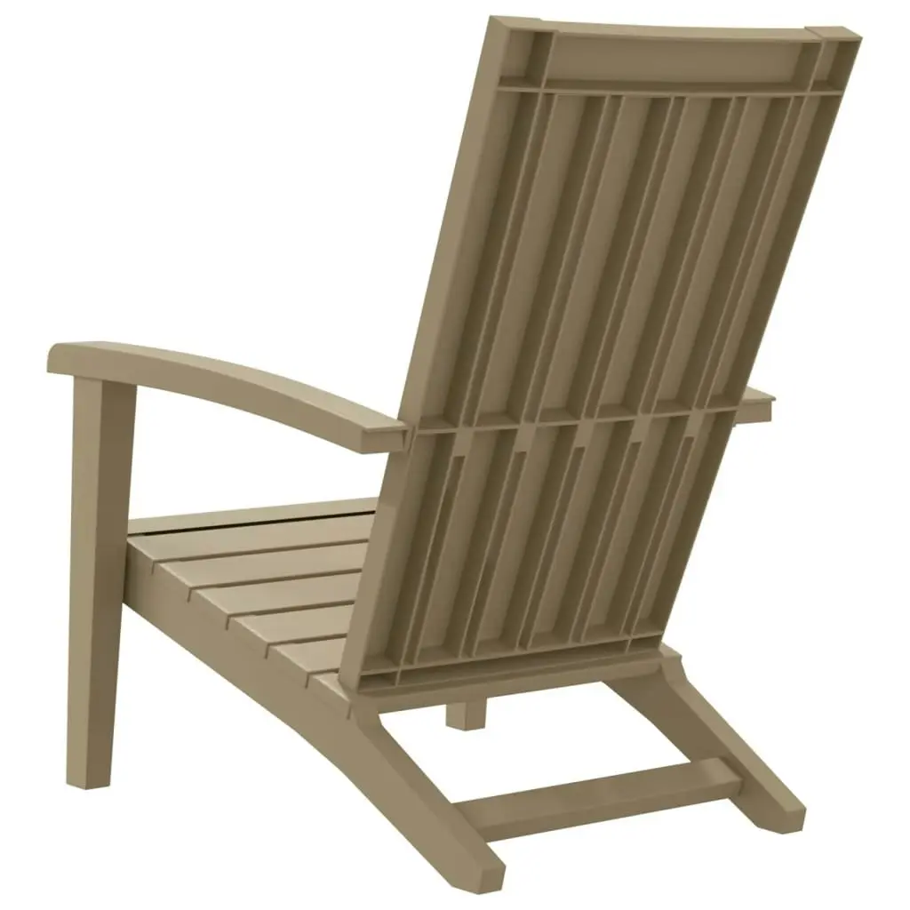 Garden Adirondack Chair Light Brown Polypropylene 364166