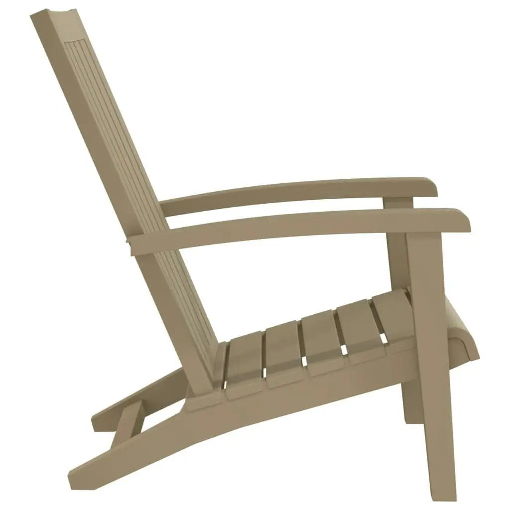 Garden Adirondack Chair Light Brown Polypropylene 364166