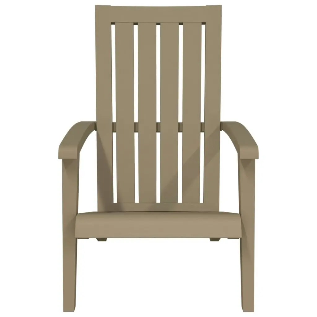 Garden Adirondack Chair Light Brown Polypropylene 364166