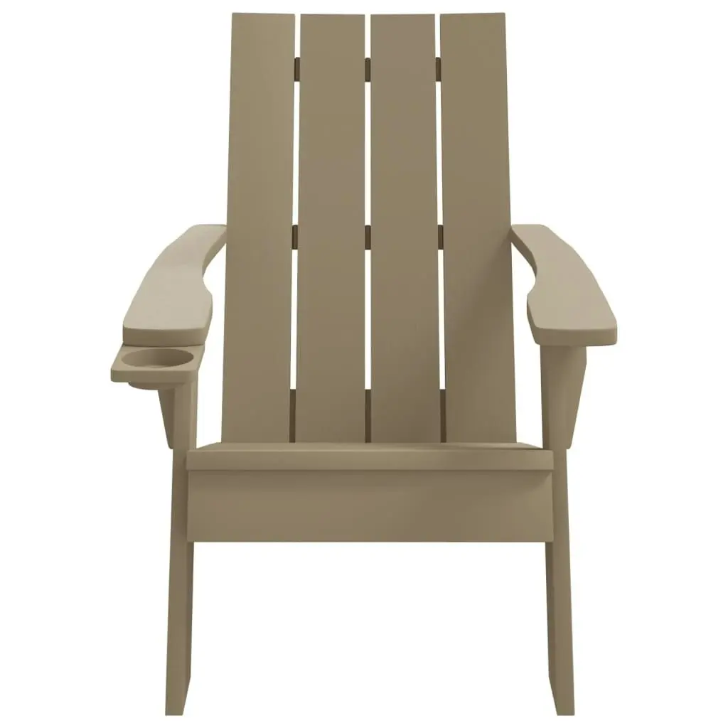 Garden Adirondack Chair Light Brown 75x88.5x89.5cm Polypropylene 364175