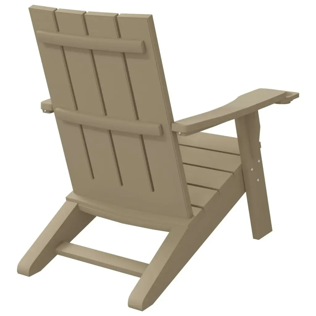 Garden Adirondack Chair Light Brown 75x88.5x89.5cm Polypropylene 364175