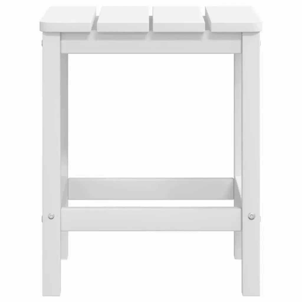 Garden Adirondack Chair with Table HDPE White 3095700