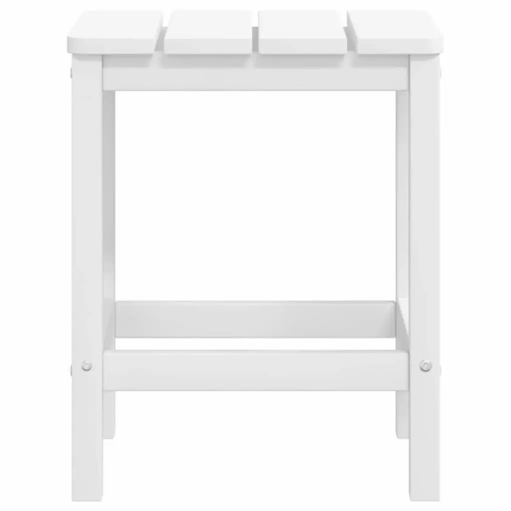 Garden Adirondack Chairs with Footstool & Table HDPE White 3095712