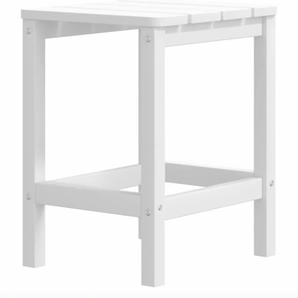 Garden Adirondack Chairs with Footstool & Table HDPE White 3095712