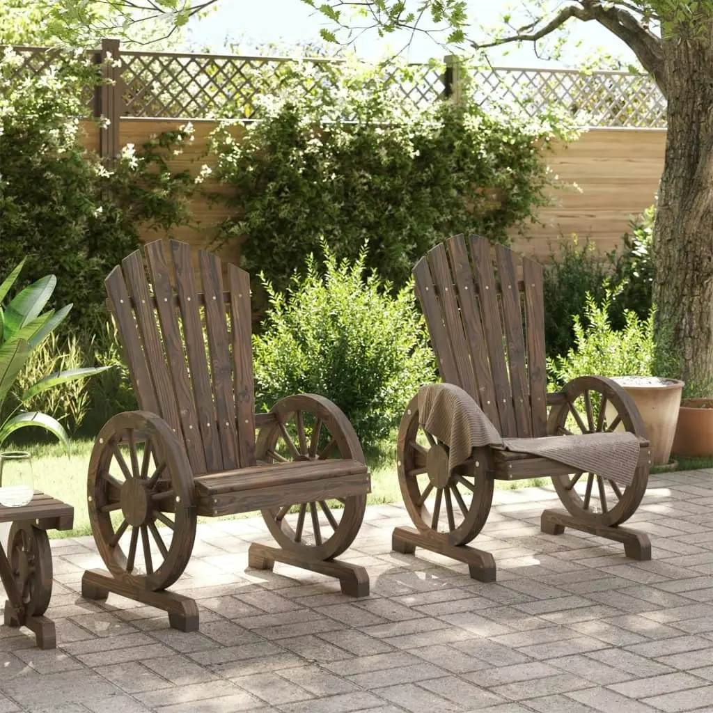 Garden Adirondack Chairs 2 pcs Solid Wood Fir 365092