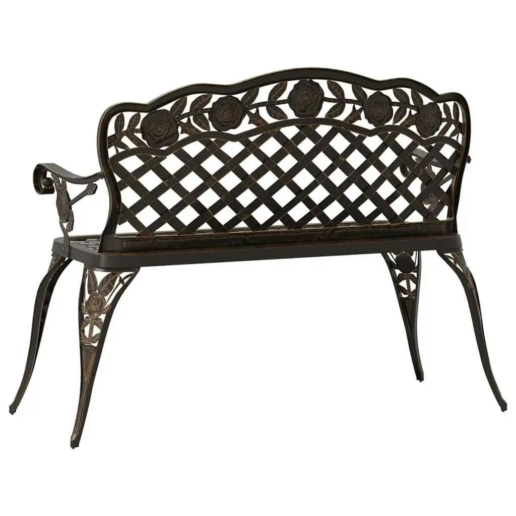 Garden Bench 108 cm Cast Aluminium Bronze 317743