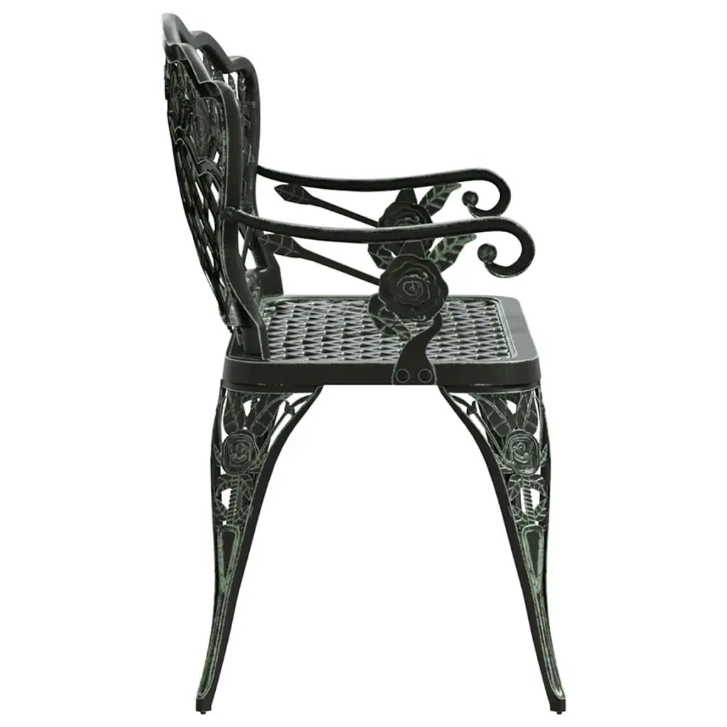 Garden Bench 108 cm Cast Aluminium Green 317741